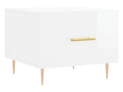 Mesa De Centro|vidaxl Mesas de centro 2 pcs 50x50x40 cm brilhante Branco