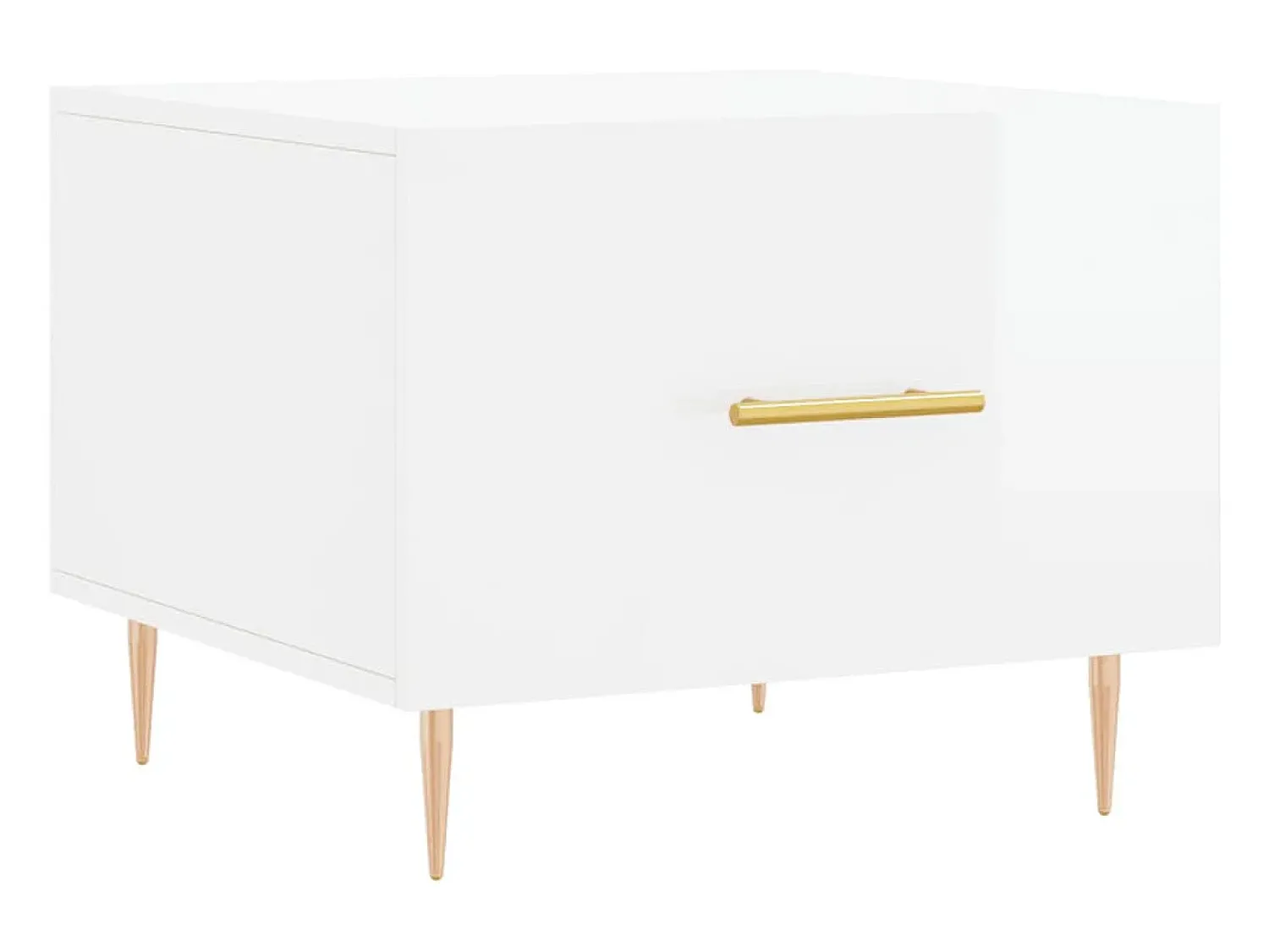 Mesa De Centro|vidaxl Mesas de centro 2 pcs 50x50x40 cm brilhante Branco