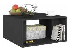 vidaxl Mesas de centro 4 pcs 33x33x33 cm derivados de madeira cinza^ Mesa De Centro