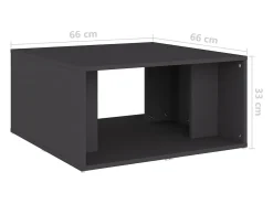 vidaxl Mesas de centro 4 pcs 33x33x33 cm derivados de madeira cinza^ Mesa De Centro