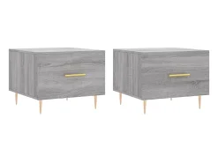 Mesa De Centro| Mesas de centro 2 pcs 50x50x40 cm madeira proc. sonoma cinza PT611513 Cinzento