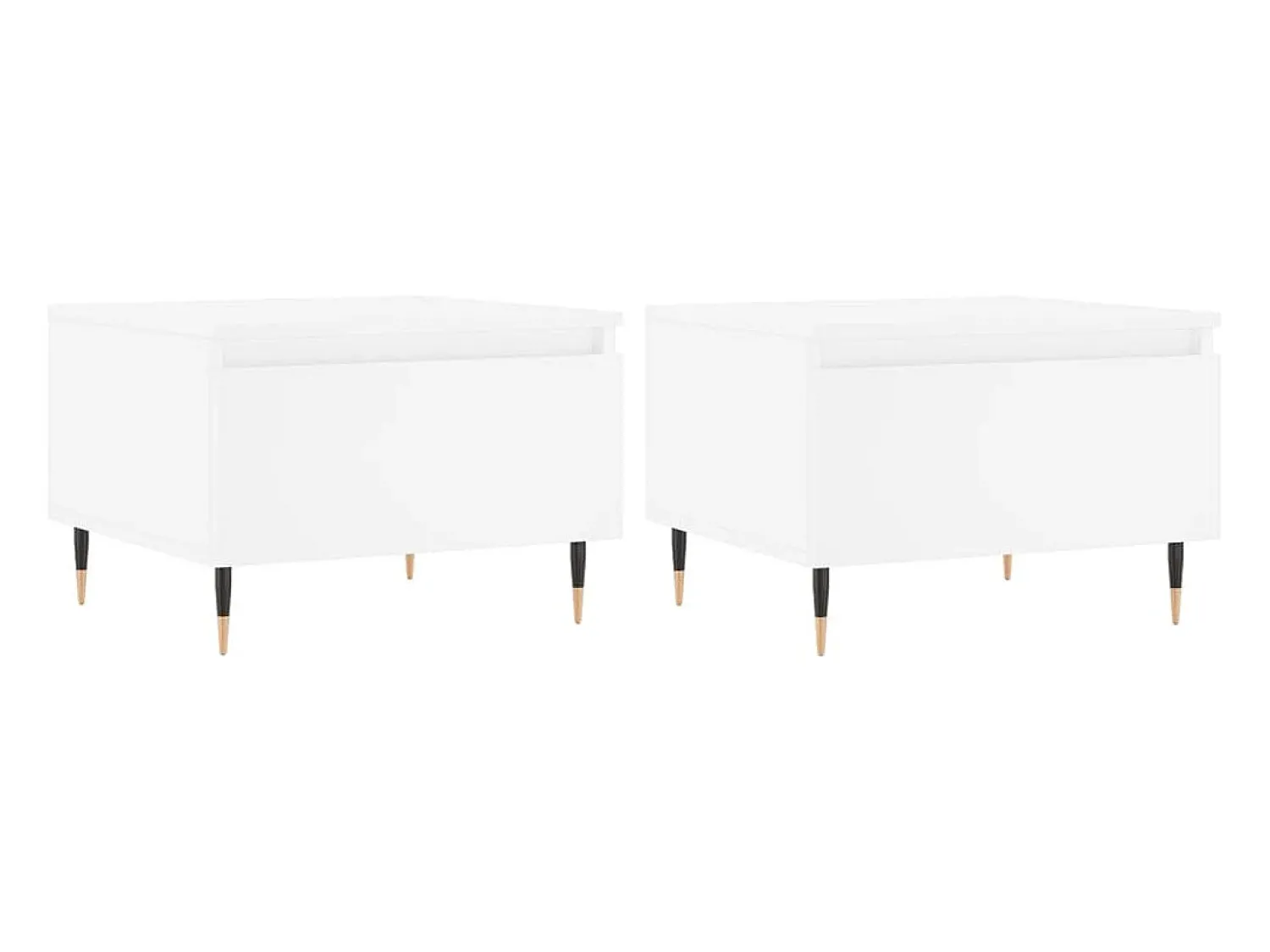 Mesa De Centro*vidaxl Mesas de centro 2 pcs 50x46x35 cm derivados de madeira Branco