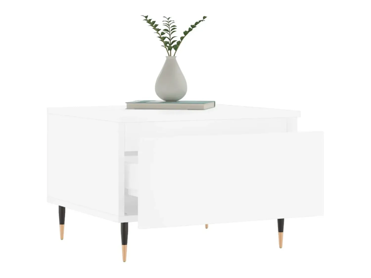 Mesa De Centro*vidaxl Mesas de centro 2 pcs 50x46x35 cm derivados de madeira Branco
