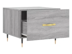 vidaxl Mesas de centro 2 pcs 50x50x40 cm madeira proc. sonoma cinza^ Mesa De Centro
