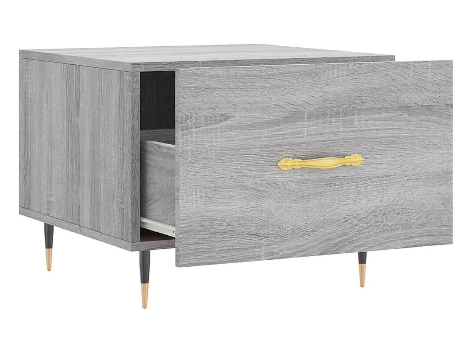 vidaxl Mesas de centro 2 pcs 50x50x40 cm madeira proc. sonoma cinza^ Mesa De Centro