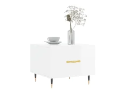 Mesa De Centro| Mesas de centro 2 pcs 50x50x40 cm brilhante PT728208 Branco