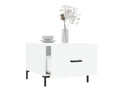 Mesa De Centro| Mesas de centro 2 pcs 50x50x40 cm madeira processada PT590629 Branco