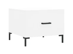 Mesa De Centro| Mesas de centro 2 pcs 50x50x40 cm madeira processada PT590629 Branco