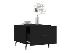 Clearance vidaxl Mesas de centro 2 pcs 50x50x40 cm madeira processada Preto