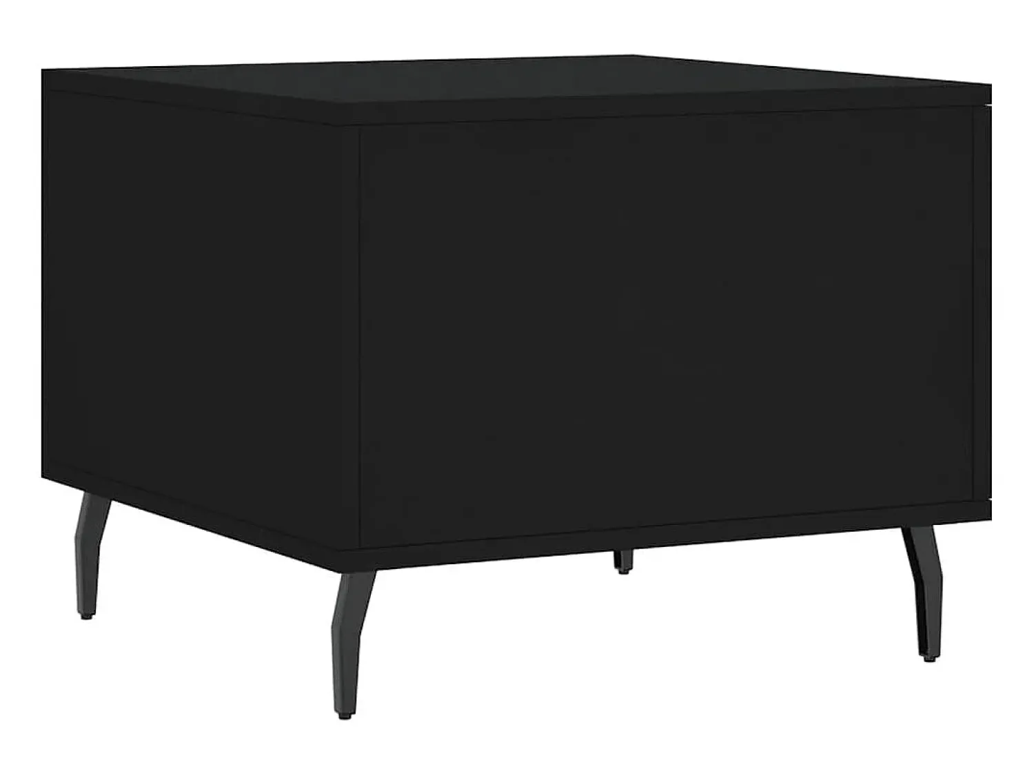 Clearance vidaxl Mesas de centro 2 pcs 50x50x40 cm madeira processada Preto