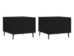 Online Mesas de centro 2 pcs 50x50x40 cm madeira processada PT781118 Preto