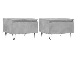 Sale Mesas de centro 2 pcs 50x46x35 cm deriv. madeira cinza-cimento PT500358 Cinzento