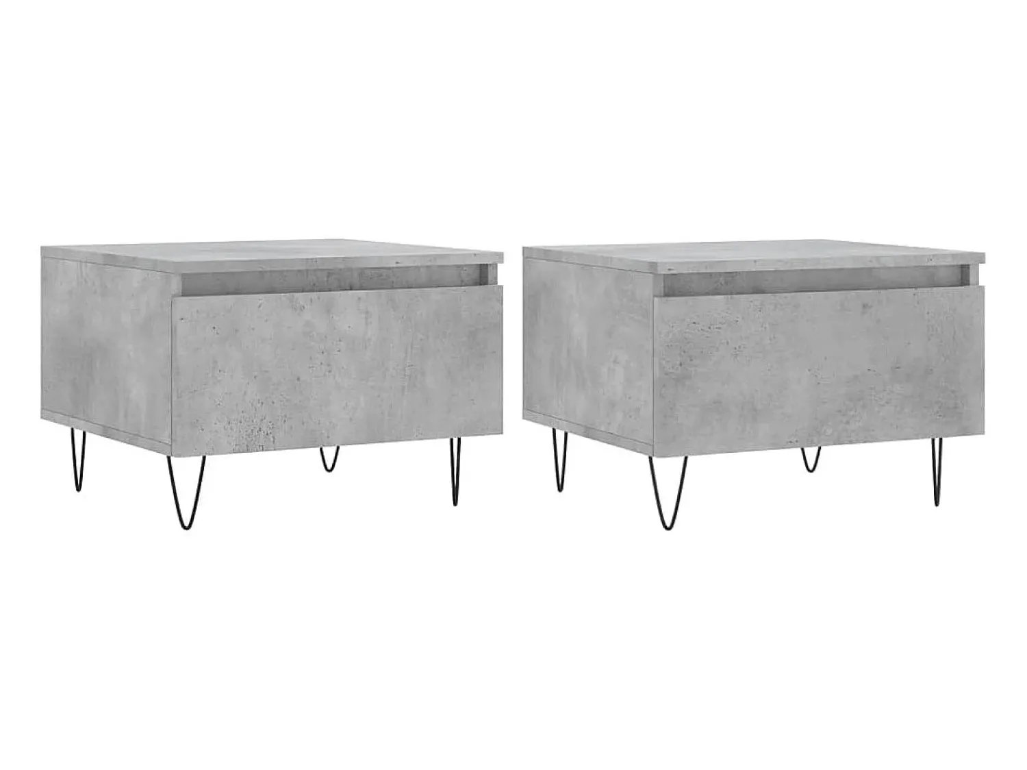 Sale Mesas de centro 2 pcs 50x46x35 cm deriv. madeira cinza-cimento PT500358 Cinzento