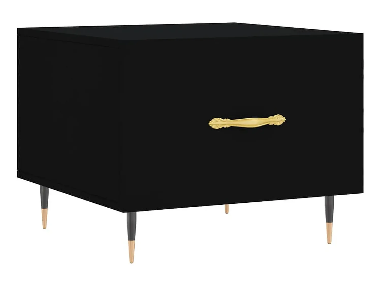 Mesa De Centro| Mesas de centro 2 pcs 50x50x40 cm madeira processada PT392021 Preto