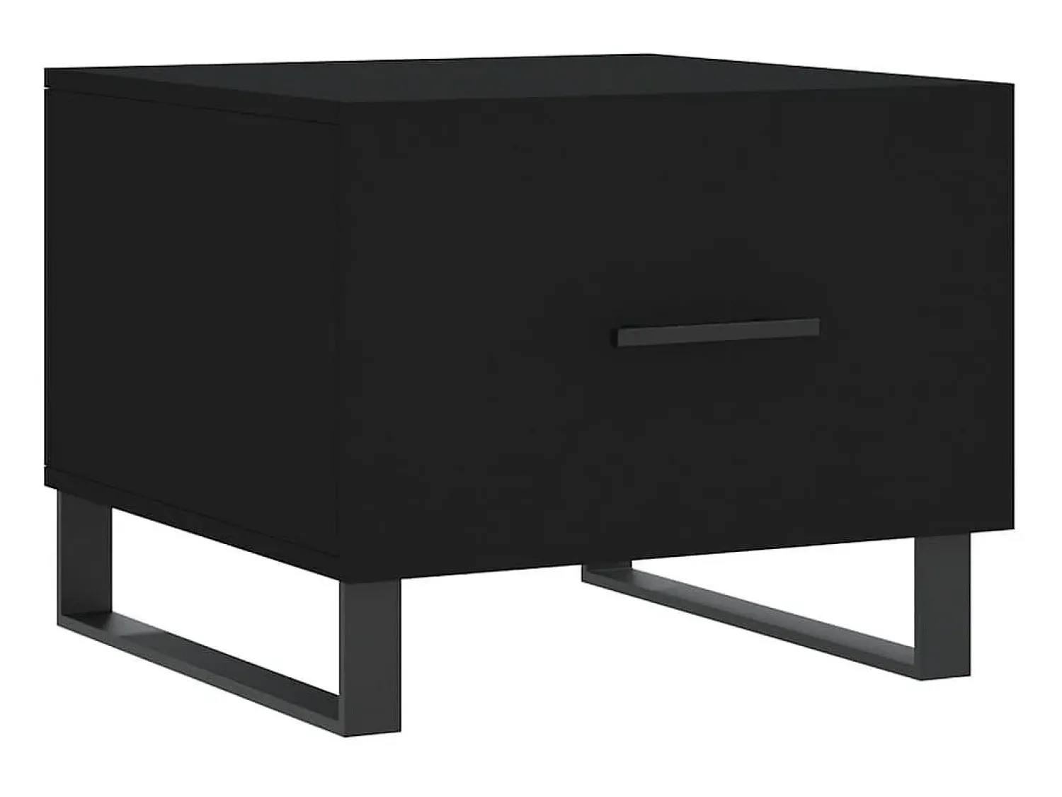 Mesa De Centro| Mesas de centro 2 pcs 50x50x40 cm madeira processada PT956014 Preto