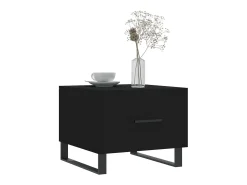 Mesa De Centro| Mesas de centro 2 pcs 50x50x40 cm madeira processada PT956014 Preto