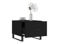 Mesa De Centro| Mesas de centro 2 pcs 50x50x40 cm madeira processada PT956014 Preto