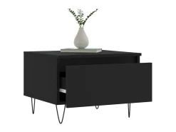 Mesa De Centro| Mesas de centro 2 pcs 50x46x35 cm derivados de madeira PT671315 Preto