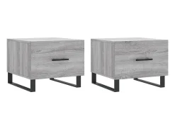 Mesa De Centro* Mesas de centro 2 pcs 50x50x40 cm madeira proc. sonoma cinza PT830728 Cinzento