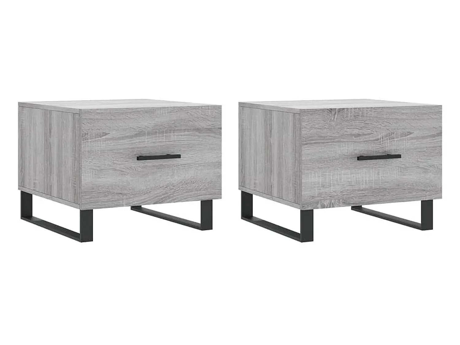 Mesa De Centro* Mesas de centro 2 pcs 50x50x40 cm madeira proc. sonoma cinza PT830728 Cinzento