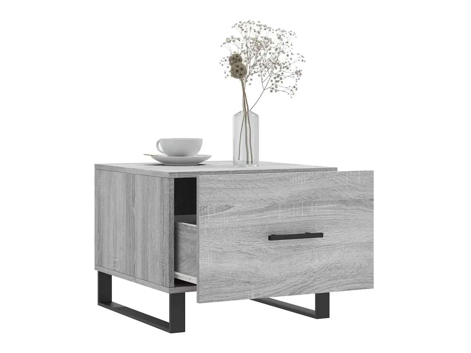 Mesa De Centro* Mesas de centro 2 pcs 50x50x40 cm madeira proc. sonoma cinza PT830728 Cinzento