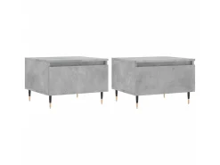 Sale Mesas de centro 2 pcs 50x46x35 cm deriv. madeira cinza-cimento PT463120 Cinzento