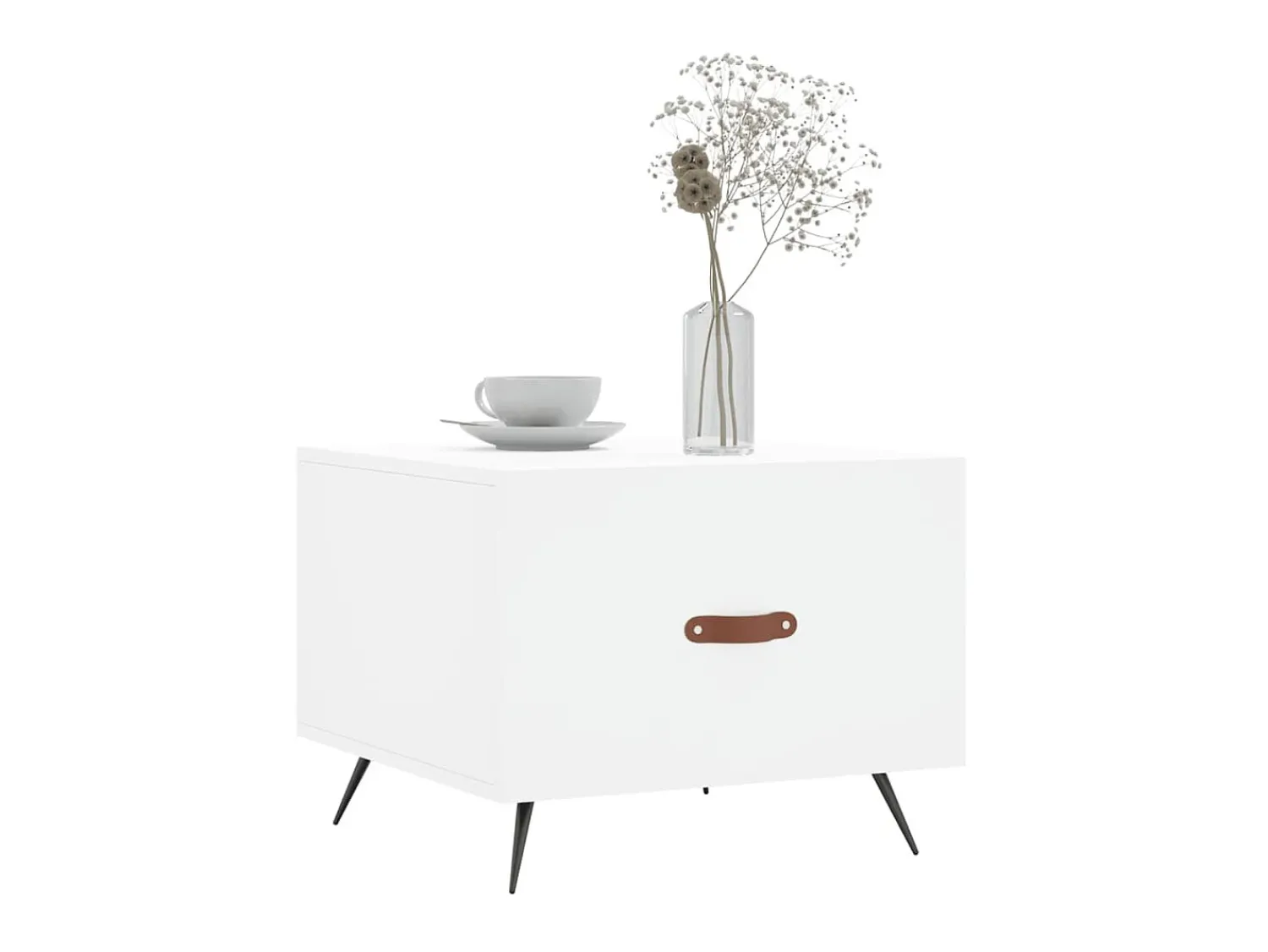 Hot Mesas de centro 2 pcs 50x50x40 cm madeira processada PT443706 Branco