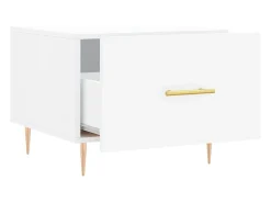 Mesa De Centro*vidaxl Mesas de centro 2 pcs 50x50x40 cm madeira processada Branco