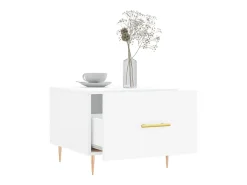 Mesa De Centro*vidaxl Mesas de centro 2 pcs 50x50x40 cm madeira processada Branco