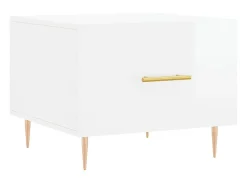 Mesa De Centro| Mesas de centro 2 pcs 50x50x40 cm brilhante PT188136 Branco