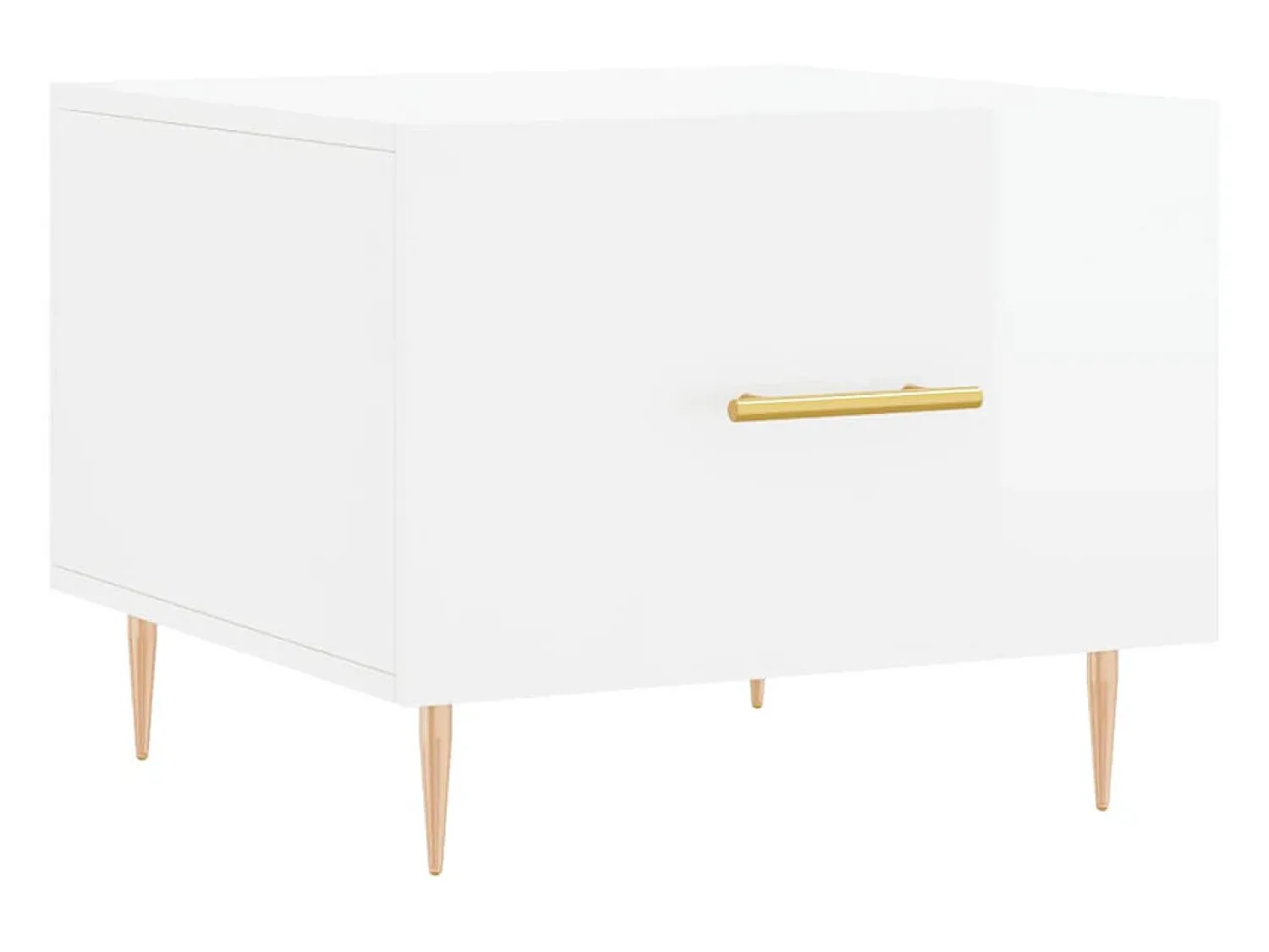Mesa De Centro| Mesas de centro 2 pcs 50x50x40 cm brilhante PT188136 Branco