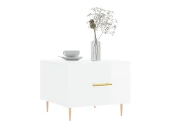 Mesa De Centro| Mesas de centro 2 pcs 50x50x40 cm brilhante PT188136 Branco