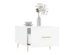 Mesa De Centro| Mesas de centro 2 pcs 50x50x40 cm brilhante PT188136 Branco