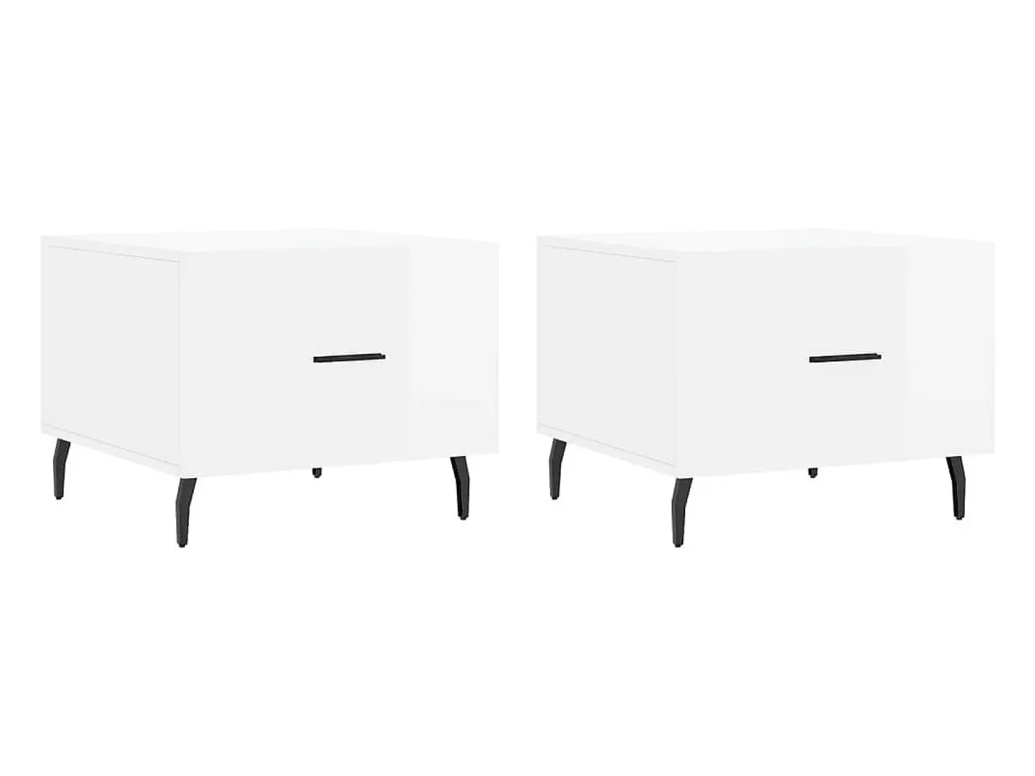 Mesas de centro 2 pcs 50x50x40 cm brilhante PT733667^ Mesa De Centro