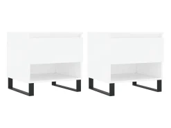 Mesa De Apoio* Mesas de centro 2 pcs 50x46x50 cm derivados de madeira PT445024 Branco