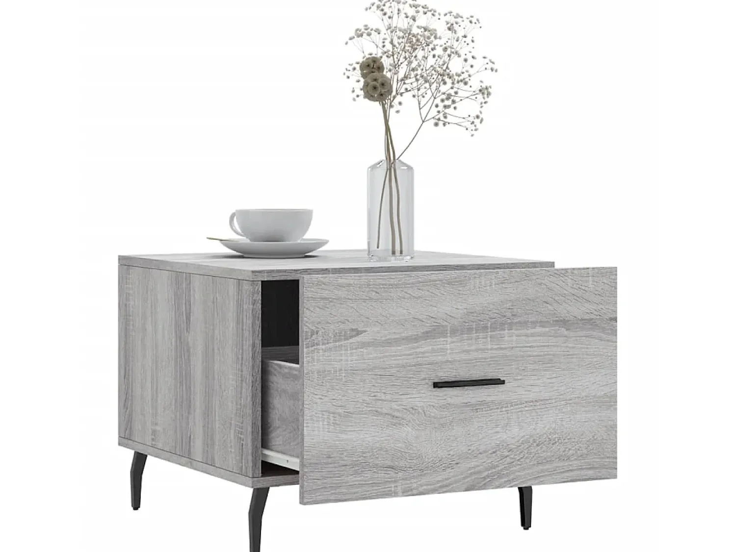 Mesas de centro 2 pcs 50x50x40 cm madeira proc. sonoma cinza PT474565^ Mesa De Centro