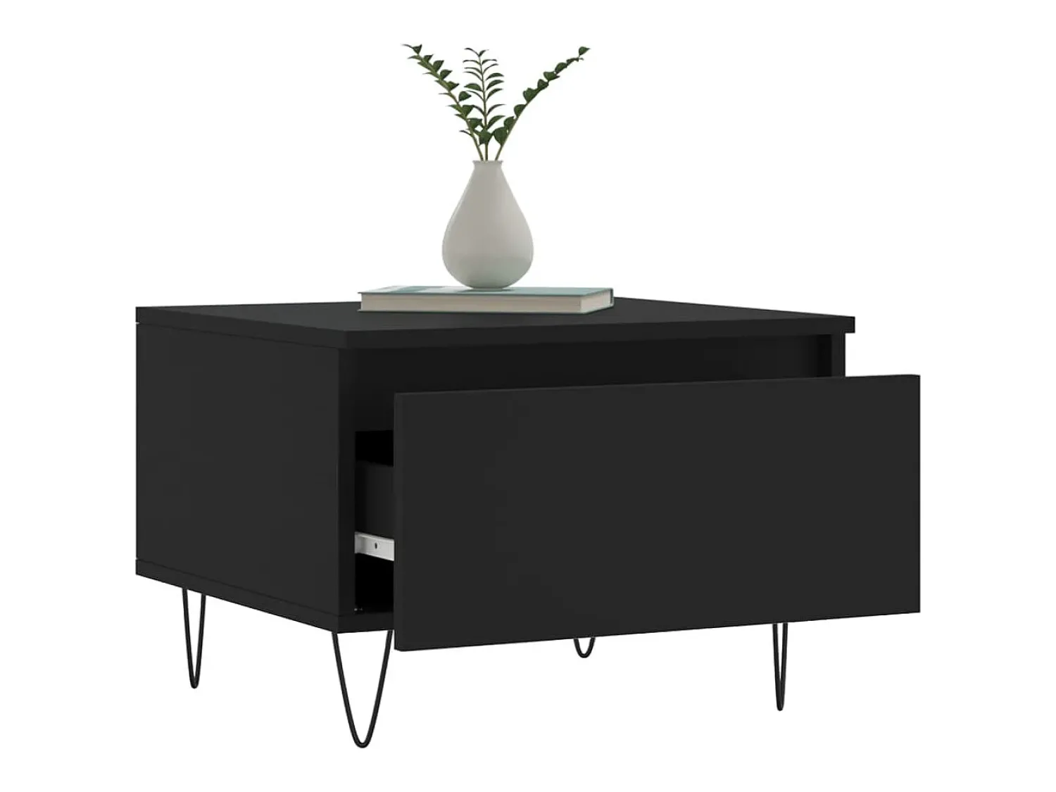 Discount vidaxl Mesas de centro 2 pcs 50x46x35 cm derivados de madeira Preto