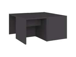 Mesa De Centro* Mesas de centro 4 pcs 33x33x33 cm derivados de madeira cinza PT310685 Cinzento