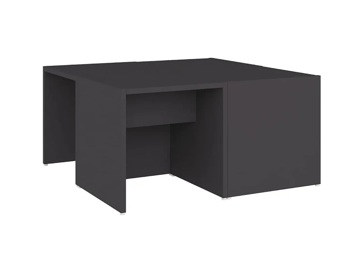 Mesa De Centro* Mesas de centro 4 pcs 33x33x33 cm derivados de madeira cinza PT310685 Cinzento