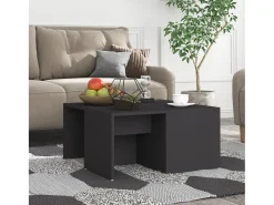 Mesa De Centro* Mesas de centro 4 pcs 33x33x33 cm derivados de madeira cinza Cinzento