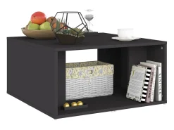 Mesa De Centro* Mesas de centro 4 pcs 33x33x33 cm derivados de madeira cinza Cinzento