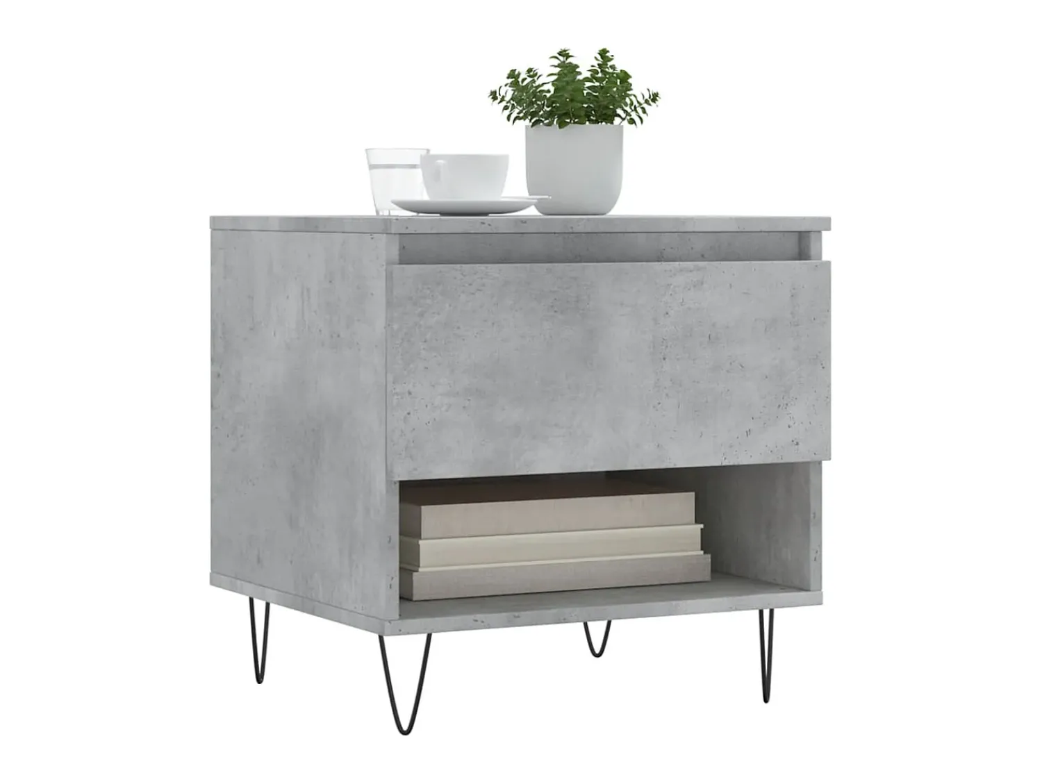 Best Mesas de centro 2 pcs 50x46x50 cm deriv. madeira cinza-cimento PT188654 Cinzento