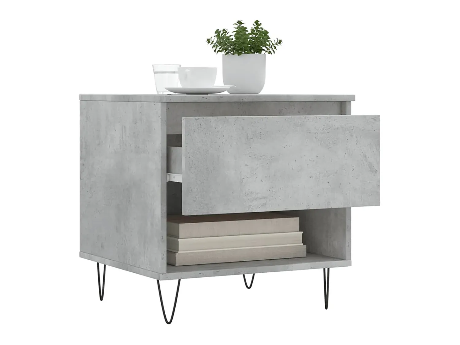 Best Mesas de centro 2 pcs 50x46x50 cm deriv. madeira cinza-cimento PT188654 Cinzento
