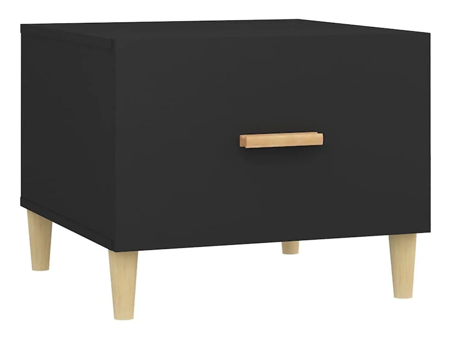 Mesa De Centro*vidaxl Mesas de centro 2 pcs 50x50x40 cm madeira processada Preto