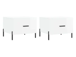 Clearance Mesas de centro 2 pcs 50x50x40 cm brilhante PT357681 Branco