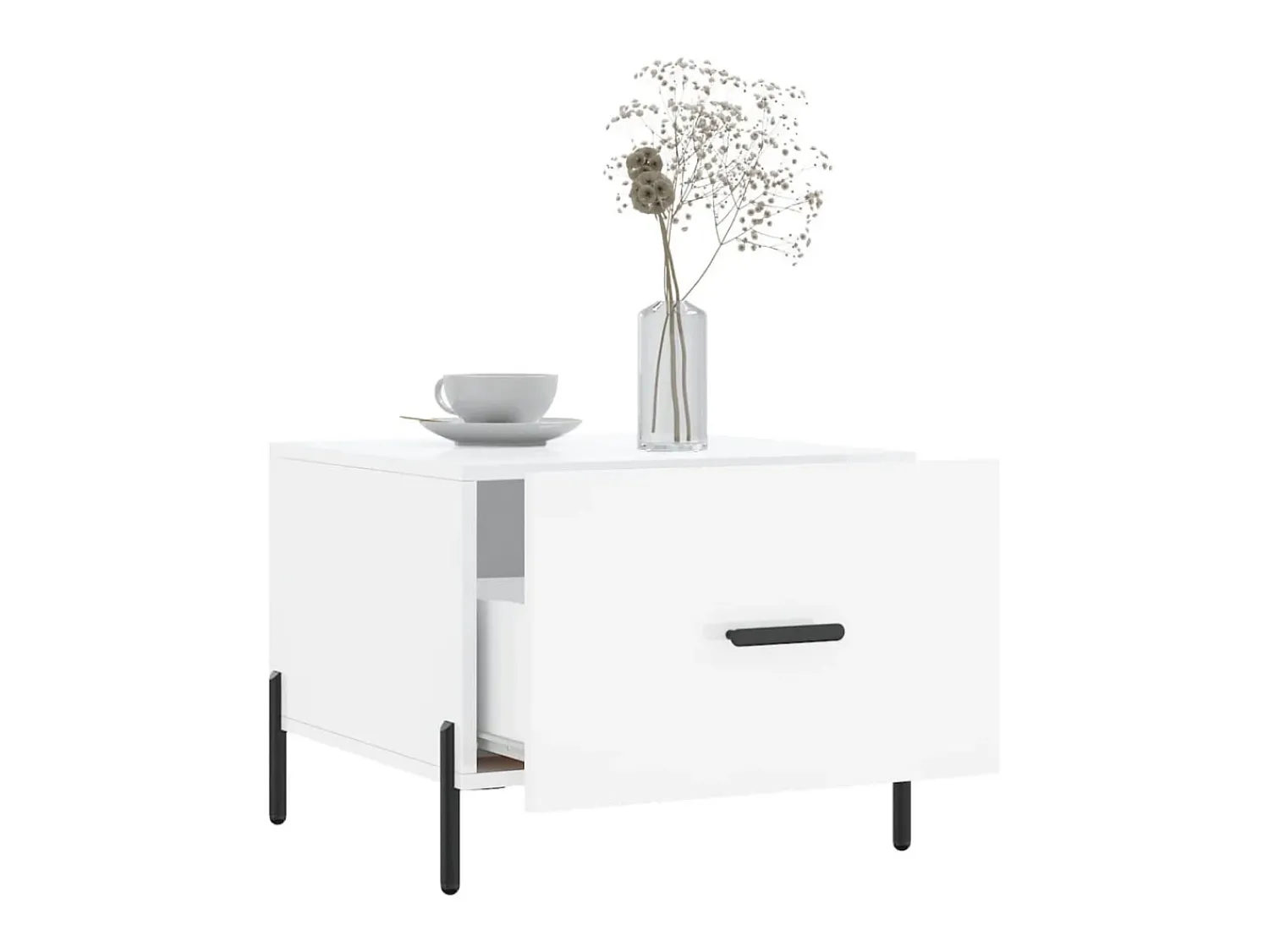 Clearance Mesas de centro 2 pcs 50x50x40 cm brilhante PT357681 Branco