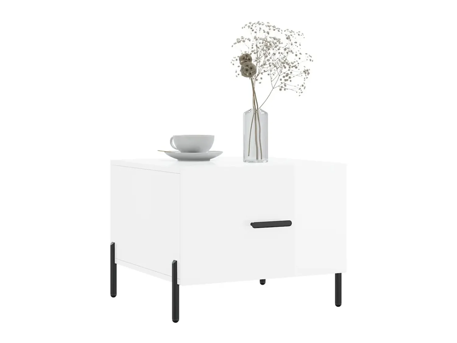 Clearance Mesas de centro 2 pcs 50x50x40 cm brilhante PT357681 Branco