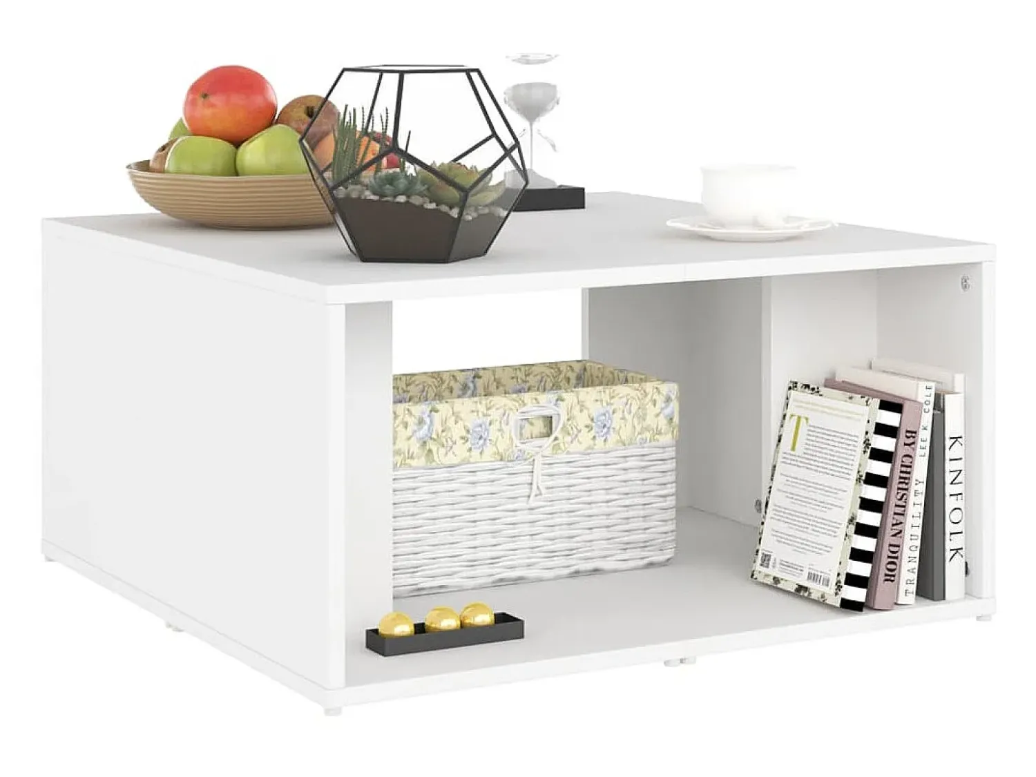 Mesa De Centro* Mesas de centro 4 pcs 33x33x33 cm derivados de madeira PT823508 Branco