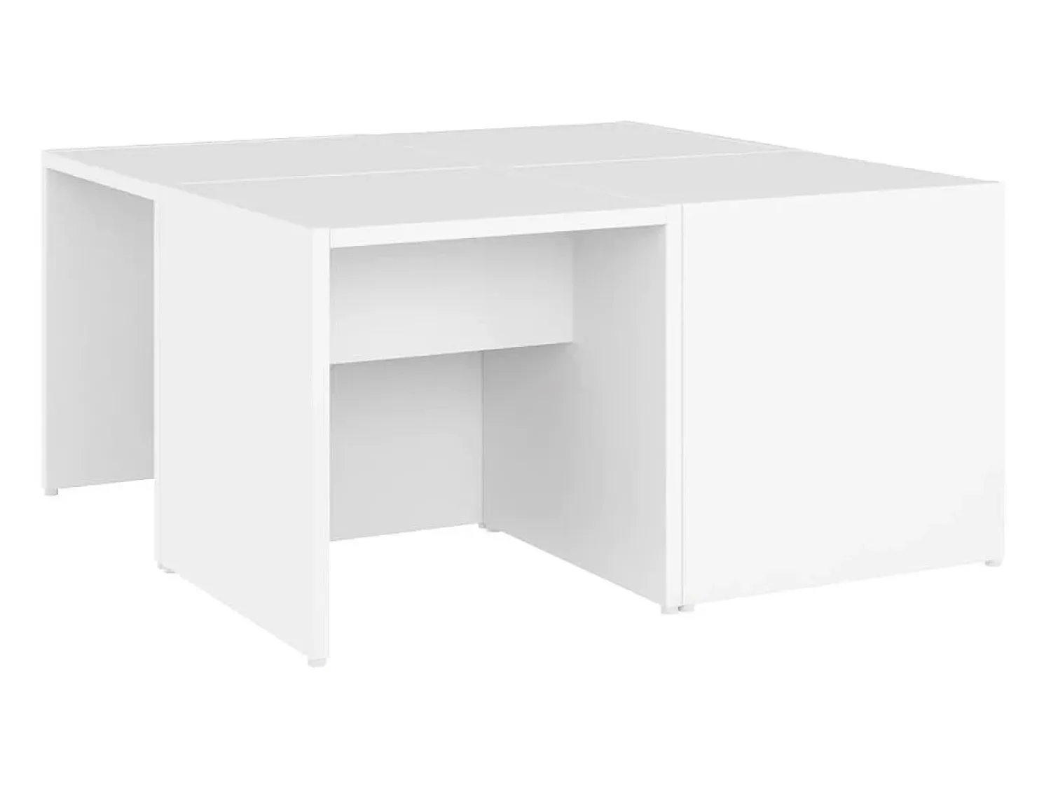 Mesa De Centro* Mesas de centro 4 pcs 33x33x33 cm derivados de madeira PT823508 Branco