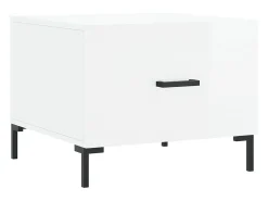 Mesa De Centro*vidaxl Mesas de centro 2 pcs 50x50x40 cm brilhante Branco